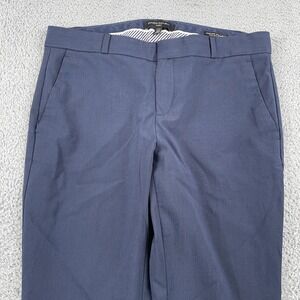Banana Republic Avery Pants Womens 6P Petite Blue Italian Wool Straight Dress